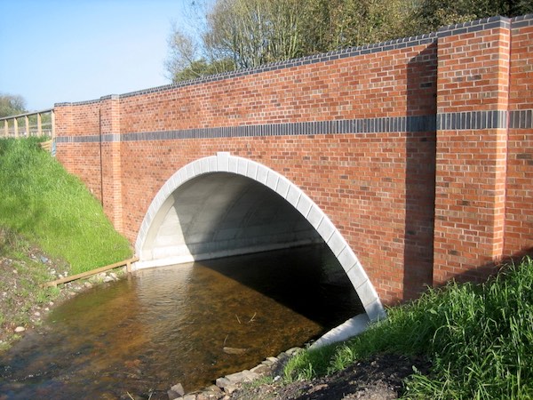Flax Lane Bridge, Burscough, on completion